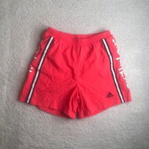 Adidas Vintage Mens Medium Pink Nylon Mesh Lined shorts Athletic Shorts 90s